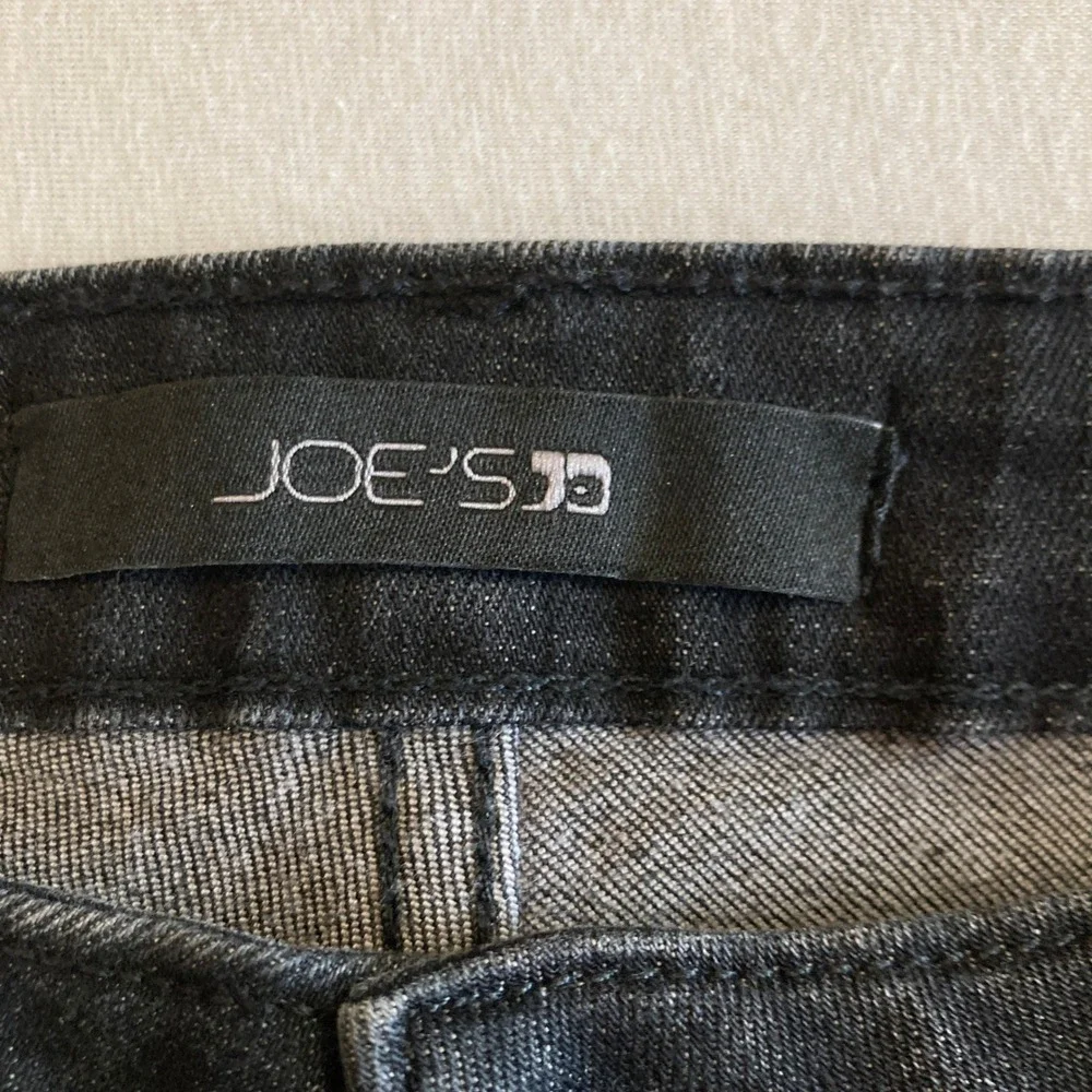 Joes Jeans Womens 28x25 Black Faded Straight Leg Raw Hem Denim 45GXJC4A5875 25